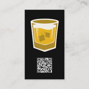 Cocktail-Getränk-Logo / QR-Barcode-Visitenkarte Visitenkarte