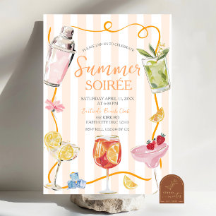 Cocktail-Getränk Sommer-Soiree-Einladung Einladung
