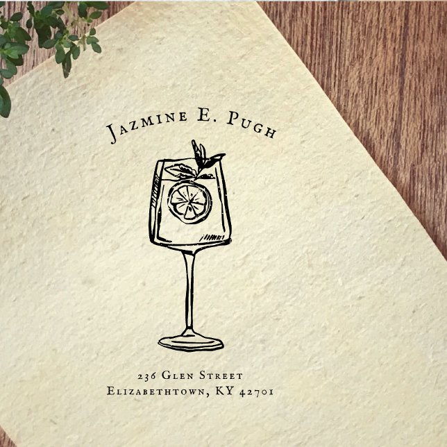Cocktail-Glas Rücksiegel Stempel (Von Creator hochgeladen)