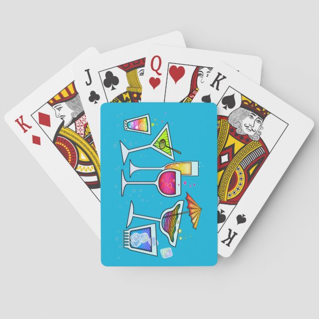 COCKTAIL GLASSEN SPIELKARTENDECK SPIELKARTEN (Rückseite)