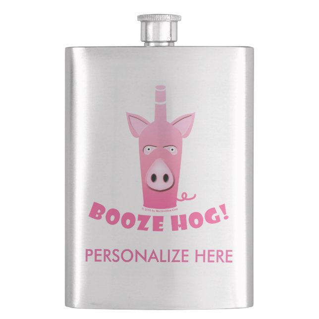 COCKTAIL-HIP FLASK - SAUFLERKEL FLACHMANN (Vorderseite)