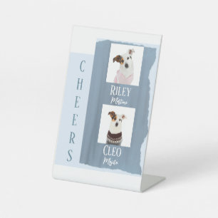 Cocktail-Hochzeit der Hunde Sockelschild