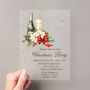 Cocktail Holly Berry Roter Bogen Firma Weihnachten Acryleinladungen