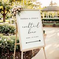 Cocktail Hour Elegante Kalligrafie Hochzeit modern