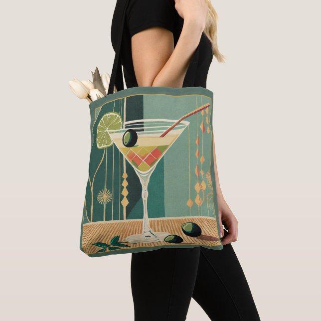 Cocktail Hour Martini Design Mitte des Jahrhundert Tasche (Von Nahem)