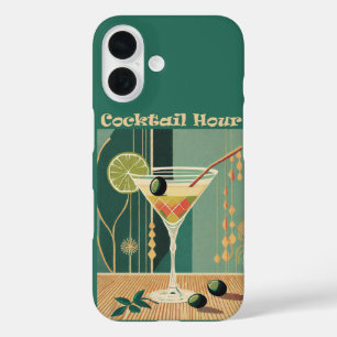 Cocktail Hour Mitte Jahrhundert Modernes Martini iPhone 16 Hülle