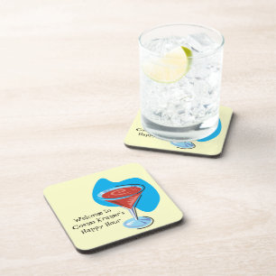 Cocktail Hour_retro-style Cosmo Glas Untersetzer