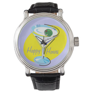 Cocktail Hour_retro-style Martini Glass_Happy Armbanduhr