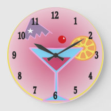 Cocktail Hour Wall Clock