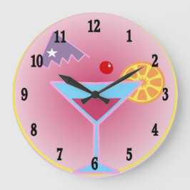 Cocktail Hour Wall Clock Große Wanduhr