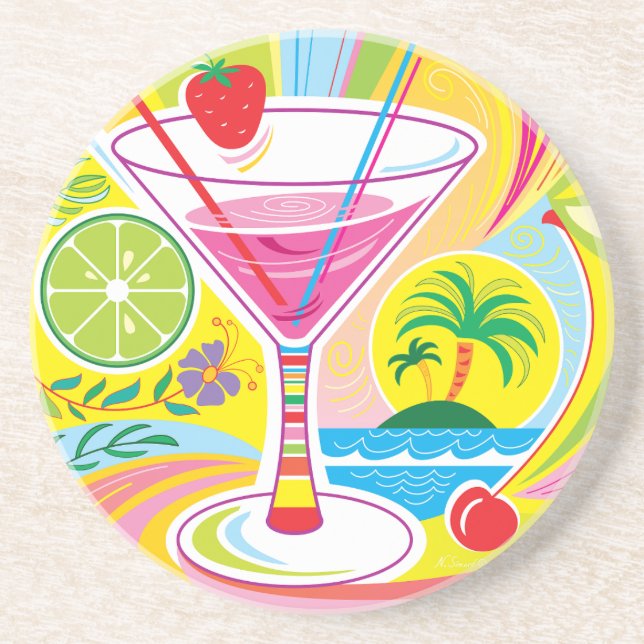 Cocktail-Insel Getränkeuntersetzer (Vorne)