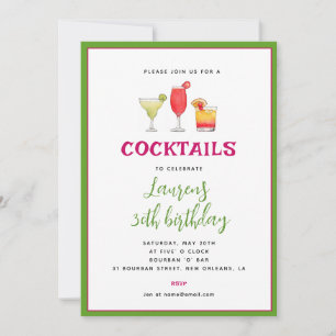 Cocktail invitation Anniversaire