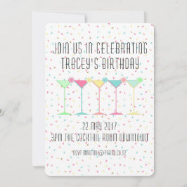 Cocktail Invitations, Confetti and Martini's Einladung