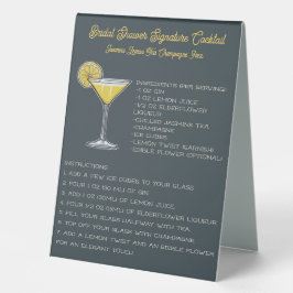 Cocktail Jasmine Lemon Tea Fizz Tischaufsteller