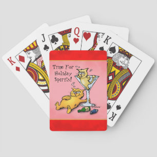 Cocktail Kittens Holiday Spirituosen Cartoon Spielkarten