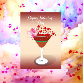 Cocktail Liebe Zitat Valentine Sweeping Hearts Nie Feiertagskarte