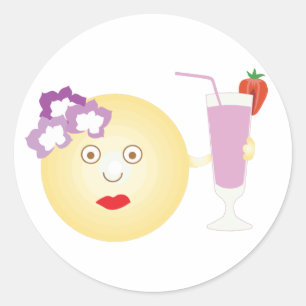 Cocktail liebevolle Girly Emoji Aufkleber