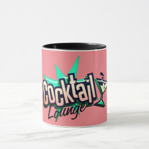 Cocktail Lounge Martini Retro Vintage Bar Tasse