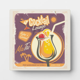 Cocktail Lounge Poster Fotoplatte