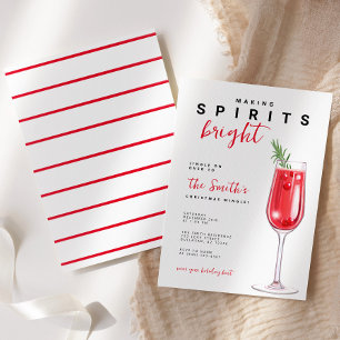 Cocktail Making Spirituosen Helle Weihnachtsfeiert Einladung