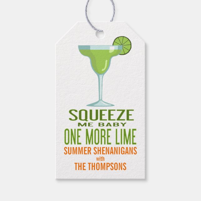 Cocktail Margarita | Squeeze Me Baby noch Limon Geschenkanhänger (Vorderseite)
