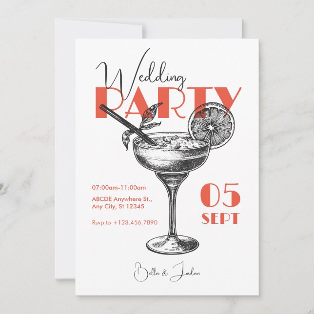 Cocktail mariage Invitation (Devant)