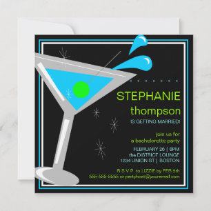 Cocktail Martini Bachelorette Party Invitation