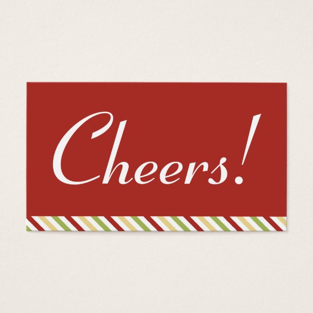 Cocktail Martini billet de fête rouge (Devant)