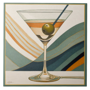 Cocktail Martini Mid-Century-Design Fliese
