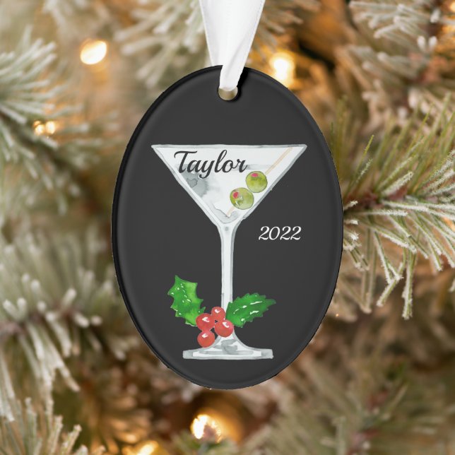 Cocktail Martini Ornement personnalisé (Arbre)