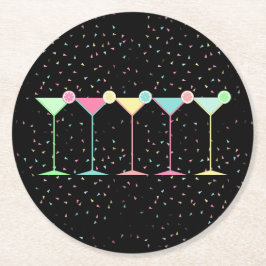 Cocktail Martini Runder Pappuntersetzer