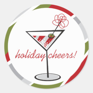 Cocktail Martini Weihnachtsfeiertag Stickers