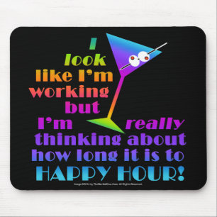 Cocktail-Mauspads - Wie lange bis zum Happy Hour Mousepad
