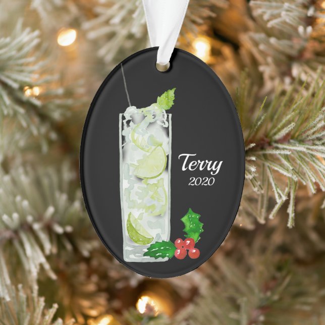 Cocktail Mint Mojito Ornement personnalisé (Arbre)