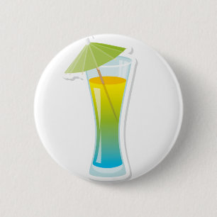 Cocktail mit Regenschirm Button