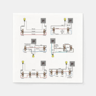 Cocktail Napkin mit 3-Wege-Schaltdiagrammen Serviette