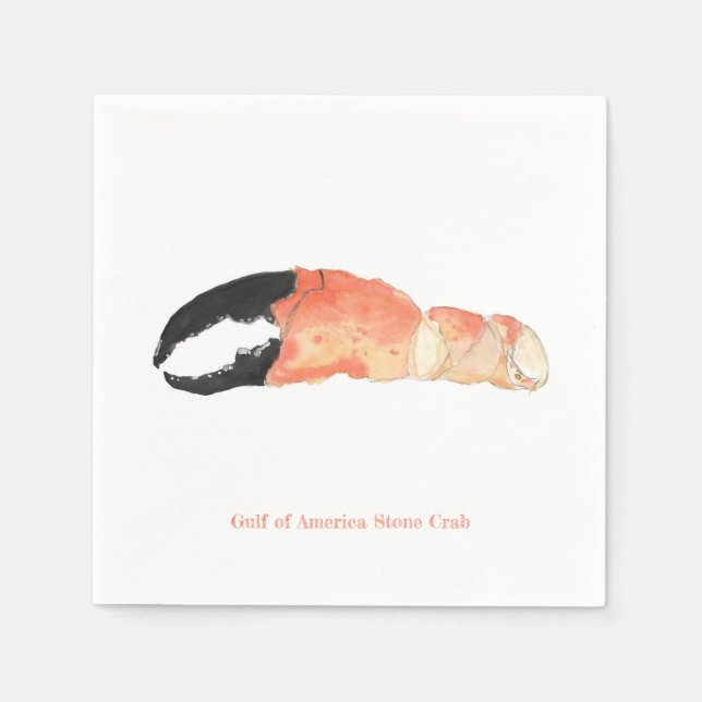 Cocktail Napkin mit Stone Crab Motif Serviette (Vorderseite)