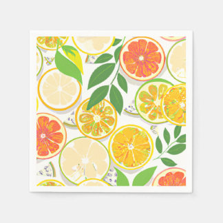 Cocktail Napkins - Boho Citrus Slices Serviette