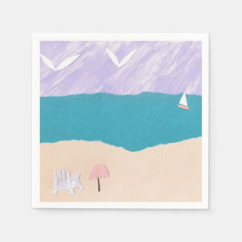 Cocktail Napkins mit Beach Design Serviette