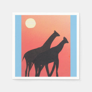 Cocktail Napkins mit Giraffendesign Serviette