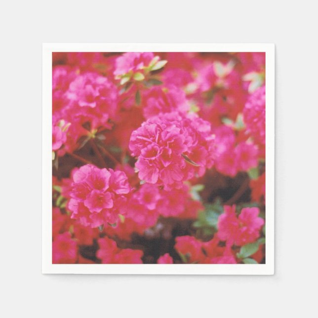 Cocktail Napkins mit hellrosa Blumendesign Serviette (Vorderseite)