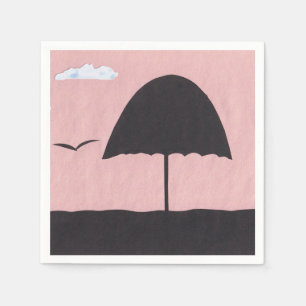 Cocktail Napkins mit warmen rosa Sonnenuntergang Serviette