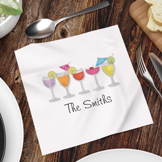 Cocktail Napkins Serviette (Whimsical cocktail napkins, )