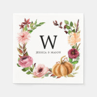 Cocktail Napkins vom Herbst Bliss Monogram