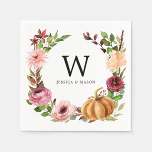 Cocktail Napkins vom Herbst Bliss Monogram Serviette