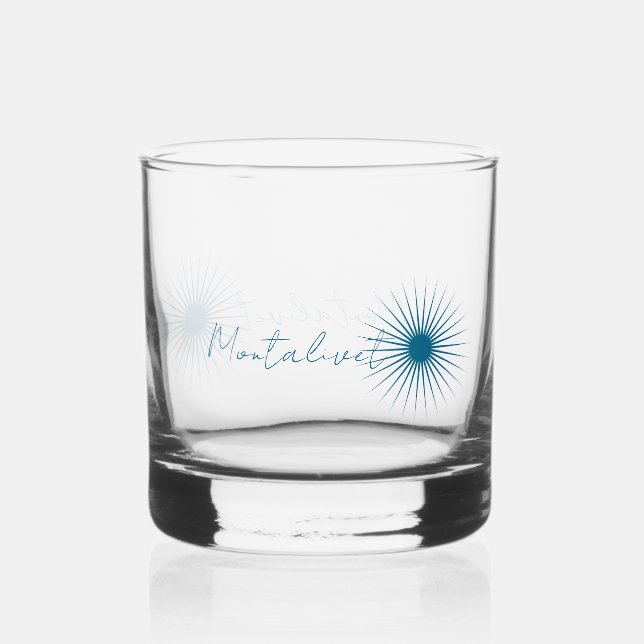 Cocktail- oder Whiskyglas einer Urlaubsstadt (Vorderseite)