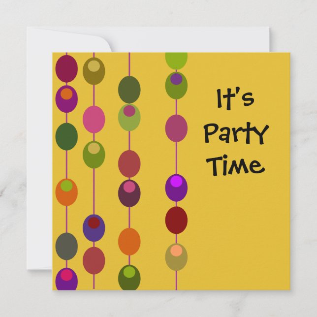 Cocktail-Oliven-Einladung Einladung (Vorderseite)