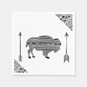 Cocktail Paper Napkin Boho Buffalo Tribal Muster Serviette