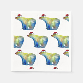 Cocktail Paper Napkins Santa Bear Serviette