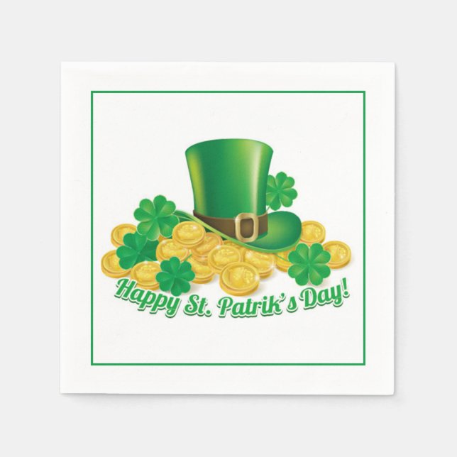Cocktail Paper Napkins-St. Patrick's Day Serviette (Vorderseite)